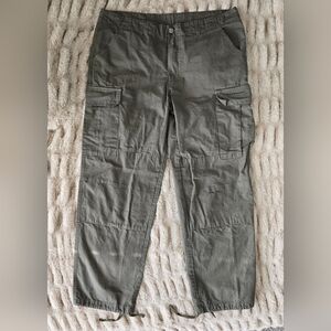 Carhartt WIP Cargo Pants Mens Size Large 36x28 Green Ripstop Hooded Theory Sweat